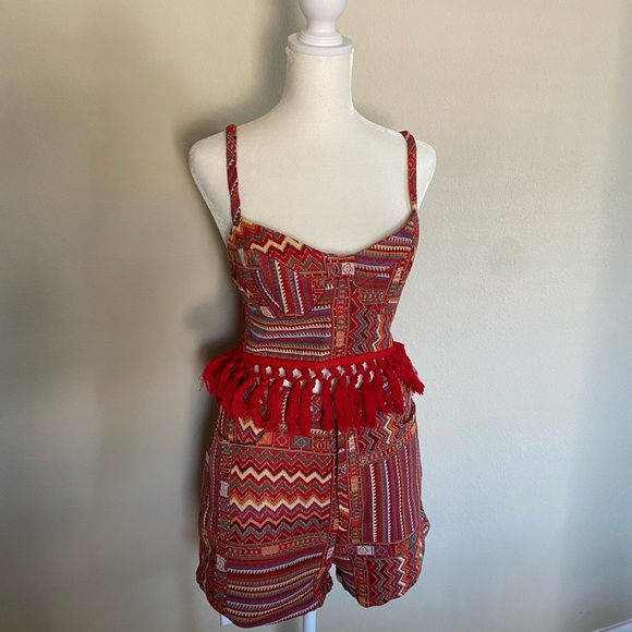 Aztec Print Matching Set - Top size L, shorts size M - Picture 2 of 5